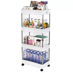 Carrello portaoggetti multifunzionale mobile a 4 strati
