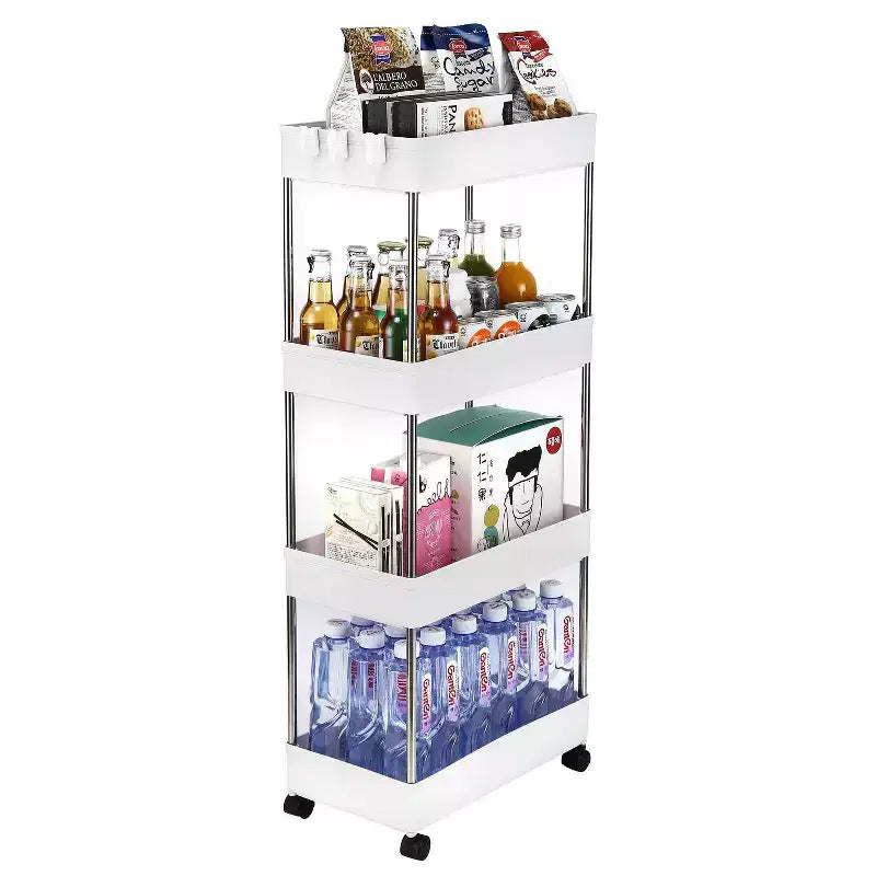 Carrello portaoggetti multifunzionale mobile a 4 strati