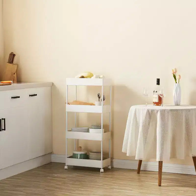 Carrello portaoggetti multifunzionale mobile a 4 strati