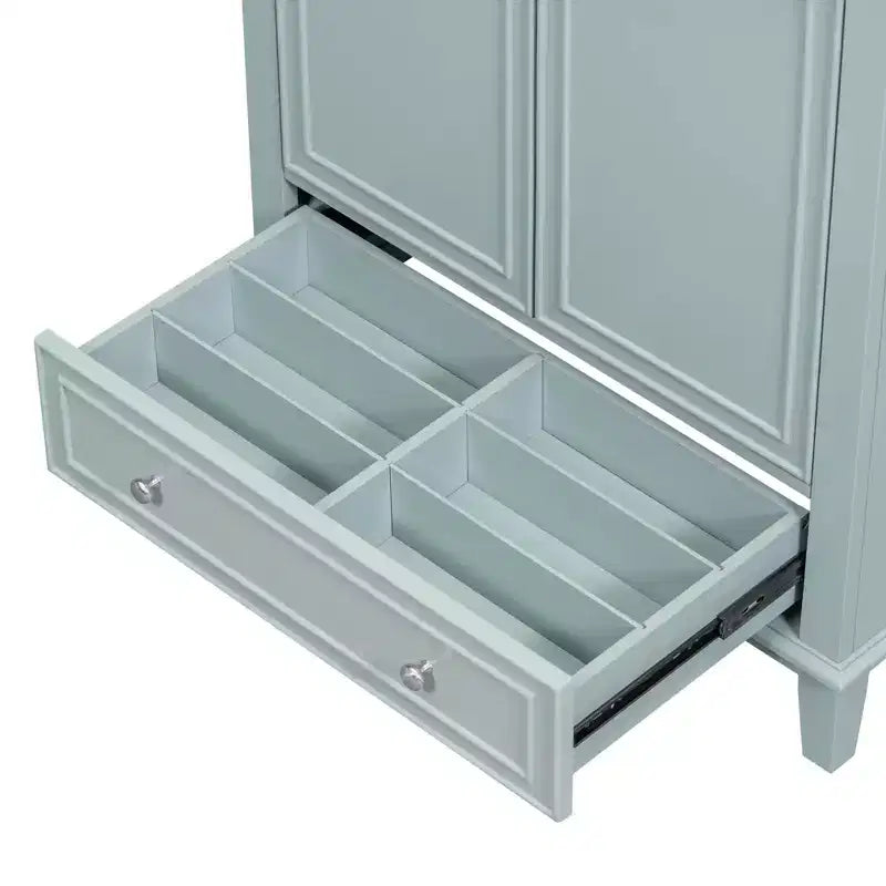 Mobile bagno 30 pollici senza lavabo Ante multifunzione Cassetto Struttura solida MDF Verde