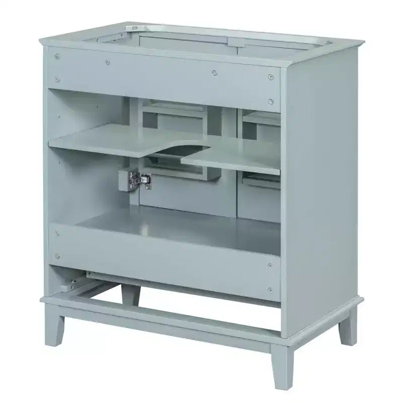 Mobile bagno 30 pollici senza lavabo Ante multifunzione Cassetto Struttura solida MDF Verde