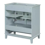 Mobile bagno 30 pollici senza lavabo Ante multifunzione Cassetto Struttura solida MDF Verde