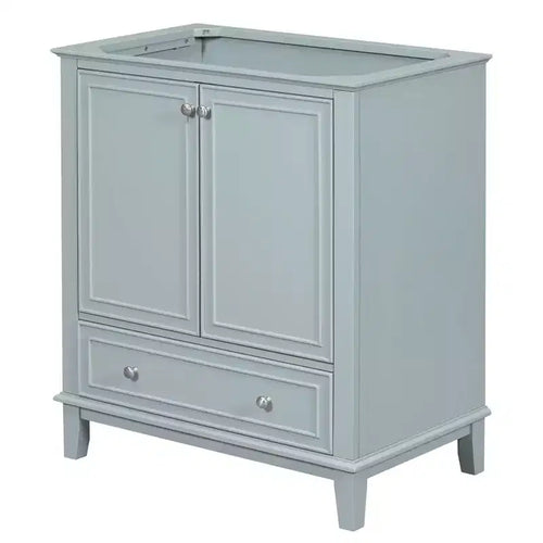 30 Bathroom Vanity without Sink Multi-functional Cabinet Doors Drawer Solid Frame MDF Green