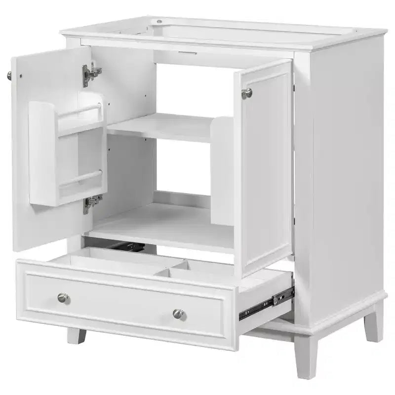 Mobile bagno 30 pollici senza lavabo Ante multifunzione Cassetto Struttura solida MDF Verde