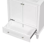 Mobile bagno 30 pollici senza lavabo Ante multifunzione Cassetto Struttura solida MDF Verde