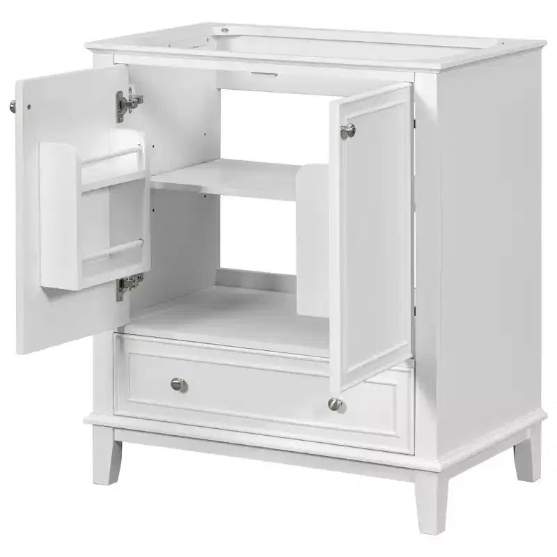Mobile bagno 30 pollici senza lavabo Ante multifunzione Cassetto Struttura solida MDF Verde