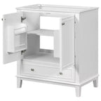 Mobile bagno 30 pollici senza lavabo Ante multifunzione Cassetto Struttura solida MDF Verde