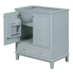 Mobile bagno 30 pollici senza lavabo Ante multifunzione Cassetto Struttura solida MDF Verde