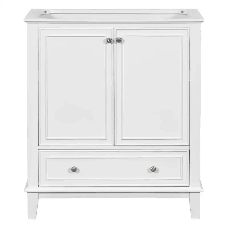30 Bathroom Vanity without Sink Multi-functional Cabinet Doors Drawer Solid Frame MDF Green