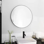 24x32 Inch Wall Mount Bathroom Mirror Modern Rectangle Vanity Mirror with Aluminum Frame