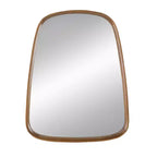 Specchio da bagno da parete 30x38 pollici, specchio da trucco moderno irregolare con cornice in legno