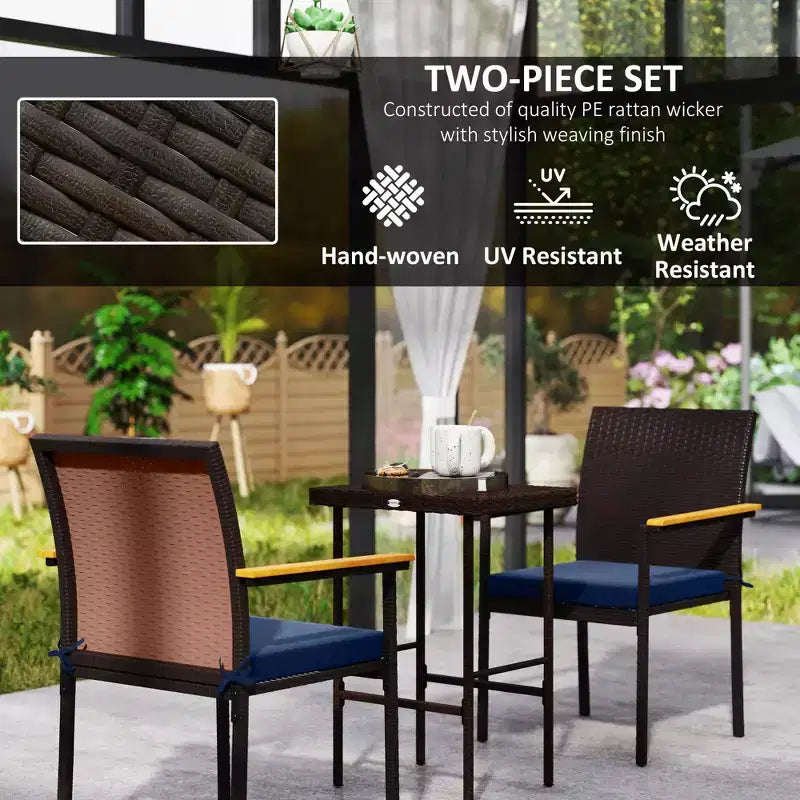 Sedie da pranzo impilabili da esterno in rattan PE con cuscino, sedia da pranzo in vimini per patio con braccioli e schienale