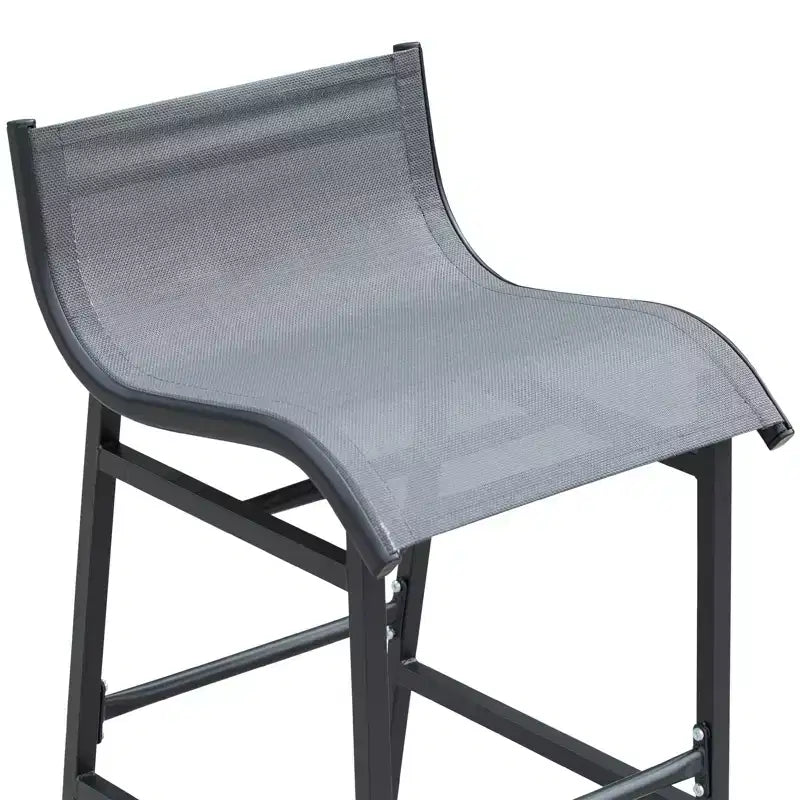 Set da bistrò da esterno 3 pezzi, altezza bar, per 2 persone, tavolo da pub rotondo per patio, 2 sedie da bar con design confortevole e struttura robusta
