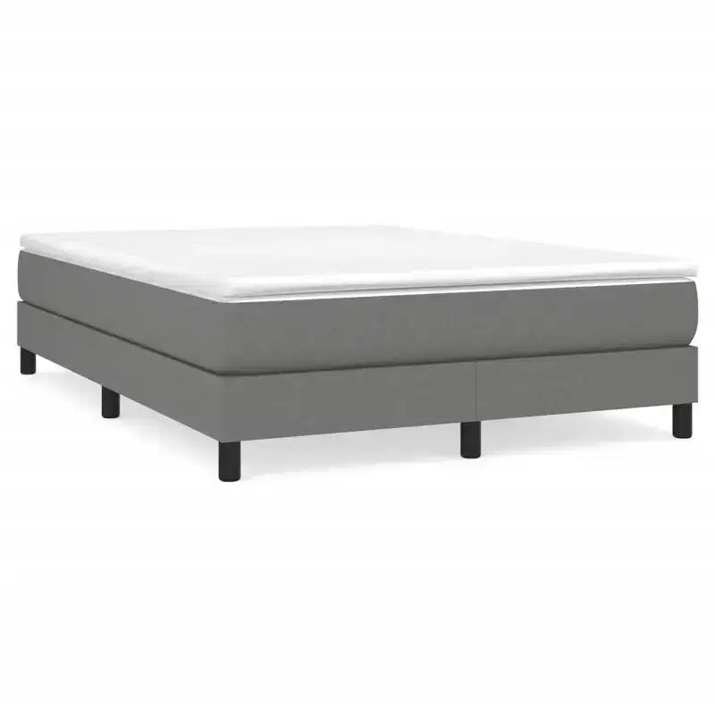 Base letto in tessuto grigio scuro, compensato, legno multistrato, Queen