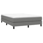 Base letto in tessuto grigio scuro, compensato, legno multistrato, Queen