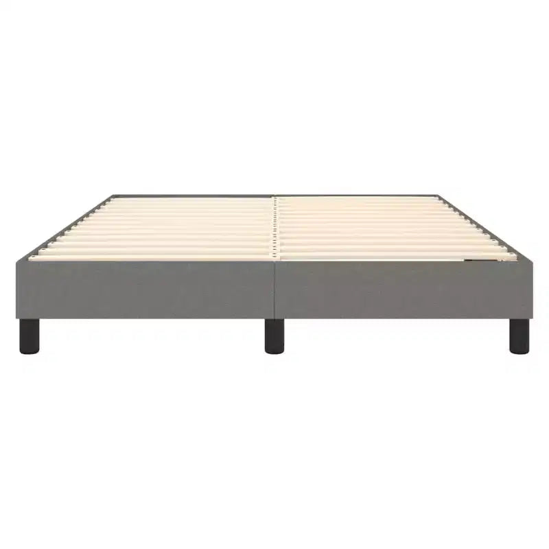 Base letto in tessuto grigio scuro, compensato, legno multistrato, Queen