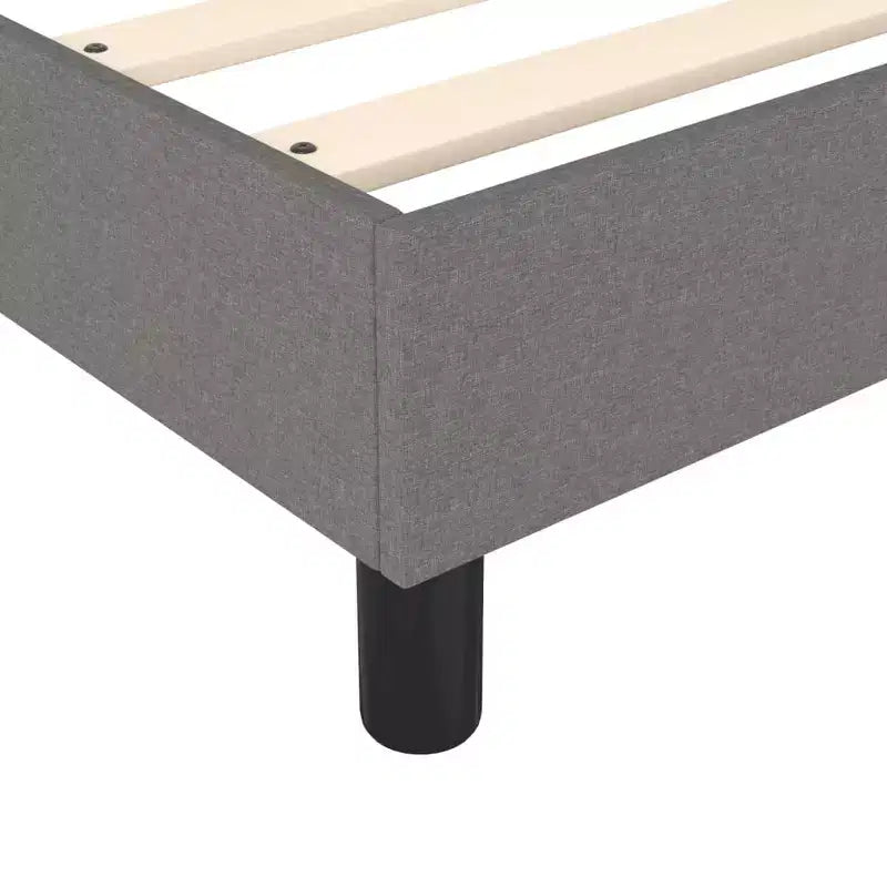 Base letto in tessuto grigio scuro, compensato, legno multistrato, Queen