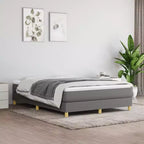 Bed Frame Dark Gray Fabric (100% polyester), plywood, engineered wood