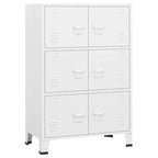 vidaXL Storage Chest White Steel, plastic 29.5x15.7x31.5 in - White 45.3
