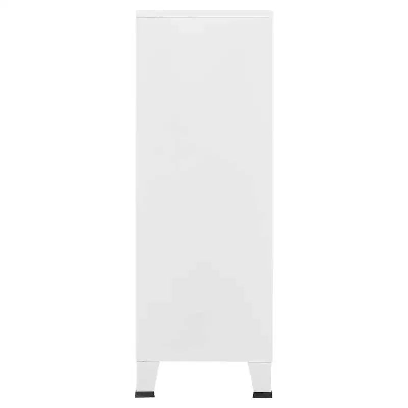 Cassettiera Contenitore Bianca Acciaio Plastica 75x40x80 cm