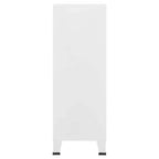 Cassettiera Contenitore Bianca Acciaio Plastica 75x40x80 cm
