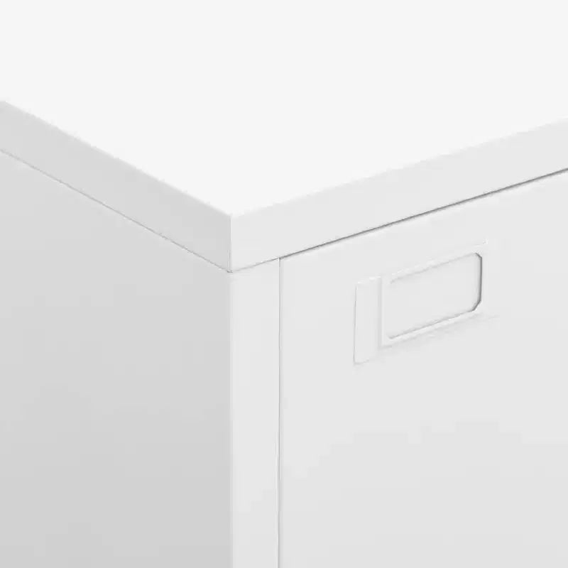 Cassettiera Contenitore Bianca Acciaio Plastica 75x40x80 cm
