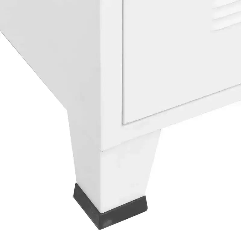 Cassettiera Contenitore Bianca Acciaio Plastica 75x40x80 cm