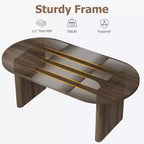 70.8 Oval Dining Table for 6-8 People, Kitchen Table with Thick Sturdy Wooden Base, Farmhouse Dining Room Desk for Kitchen Dining Room Apartments