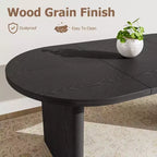 70.8 Oval Dining Table for 6-8 People, Kitchen Table with Thick Sturdy Wooden Base, Farmhouse Dining Room Desk for Kitchen Dining Room Apartments