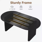 70.8 Oval Dining Table for 6-8 People, Kitchen Table with Thick Sturdy Wooden Base, Farmhouse Dining Room Desk for Kitchen Dining Room Apartments