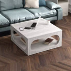 Tavolino moderno con ripiano aperto 88,4 L x 88,4 P x 40,9 H cm