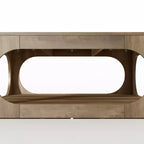 Tavolino moderno con ripiano aperto 88,4 L x 88,4 P x 40,9 H cm