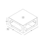 Tavolino moderno con ripiano aperto 88,4 L x 88,4 P x 40,9 H cm