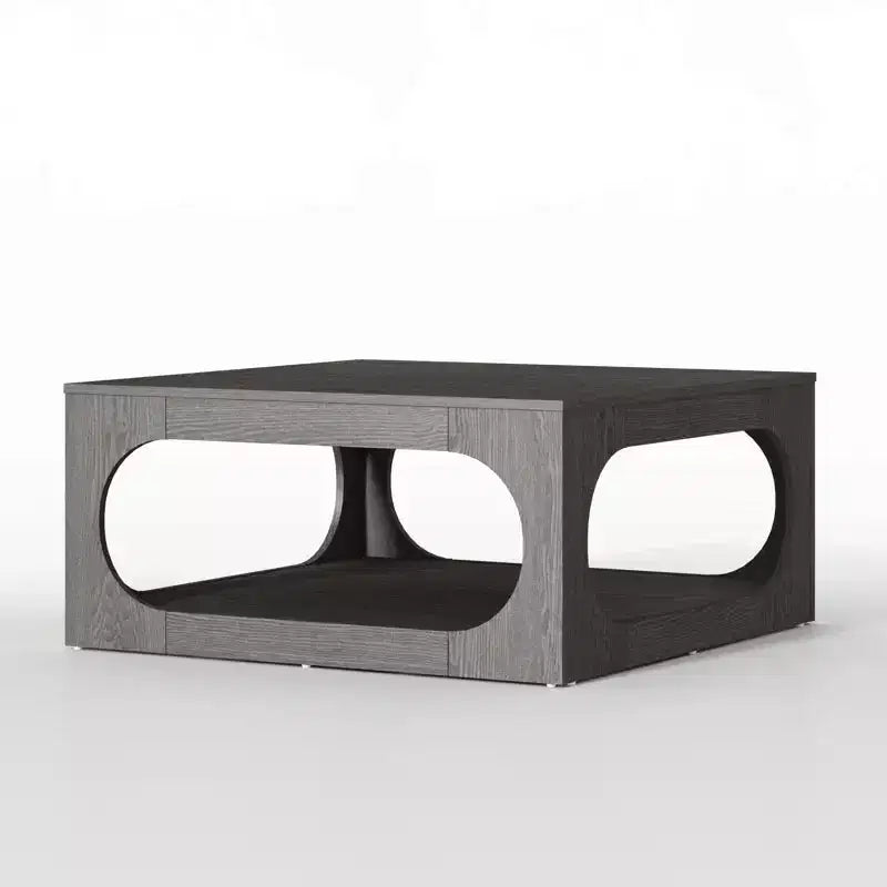 Modern Coffee Table with Open Storage Shelf 34.8 W x 34.8 D x 16.1 H