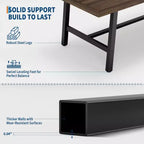 Industrial Dining Table for 6-8 People, 70.87 in Long Wooden Kitchen Table with Sturdy Metal Frame & Rustic Brown Finish (Black, 70.87 in Long)