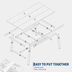 Industrial Dining Table for 6-8 People, 70.87 in Long Wooden Kitchen Table with Sturdy Metal Frame & Rustic Brown Finish (Black, 70.87 in Long)