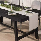 Industrial Dining Table for 6-8 People, 70.87 in Long Wooden Kitchen Table with Sturdy Metal Frame & Rustic Brown Finish (Black, 70.87 in Long)