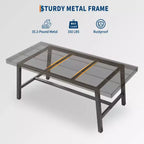 Industrial Dining Table for 6-8 People, 70.87 in Long Wooden Kitchen Table with Sturdy Metal Frame & Rustic Brown Finish (Black, 70.87 in Long)