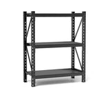 Scaffalatura in Acciaio a 3 Ripiani Resistente da 160 cm con Portata di 3855 kg, Ripiani Regolabili