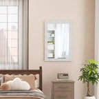 Specchio da parete rustico 42 x 28 da fattoria con cornice in legno massello di Hevea