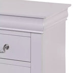 24 Inch Modern Classic Nightstand 2 Drawers Drop Handles Wood White