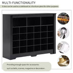 Elegante scarpiera a 24 scomparti Console Scarpiera moderna con base curva Versatile madia nera