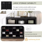 Elegante scarpiera a 24 scomparti Console Scarpiera moderna con base curva Versatile madia nera