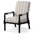 Accent Chair Upholstered Armchair with Rubber Wood Frame Ergonomic Backrest