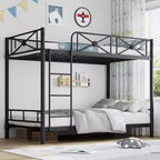 Letto a castello in metallo a due piazze, letti a castello industriali resistenti con sponde di sicurezza e design salvaspazio, letto in acciaio per scuola, camera da letto