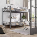 Letto a castello in metallo a due piazze, letti a castello industriali resistenti con sponde di sicurezza e design salvaspazio, letto in acciaio per scuola, camera da letto