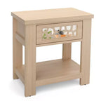 Costway Side End Table Nightstand w/ Drawer Wood for Living Room Bedroom Rustic