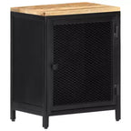 Comodino 40x30x53 cm in legno massello di mango grezzo