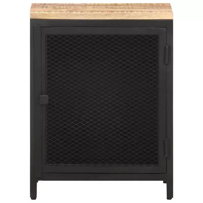 Comodino 40x30x53 cm in legno massello di mango grezzo