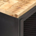 Comodino 40x30x53 cm in legno massello di mango grezzo